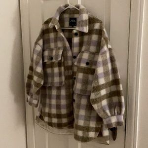 Thick flannel coat from Zara.